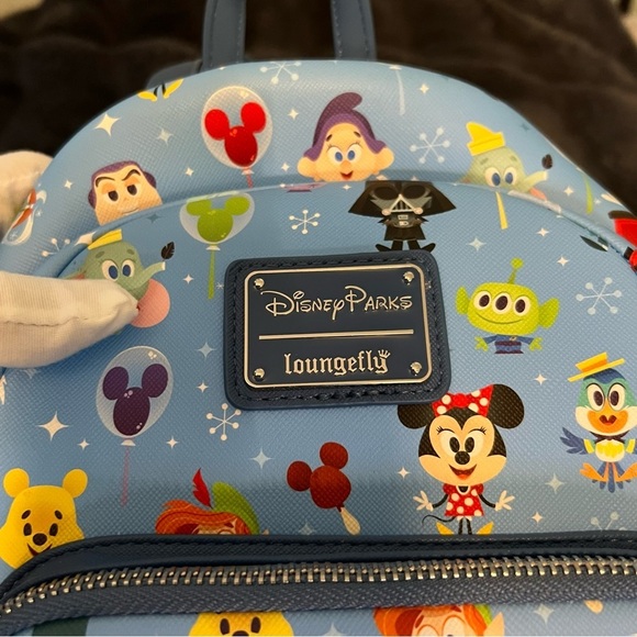 Loungefly Disney Character Mini Backpack – Blue, 10.5” x 9”, New w/o Tags - Picture 9 of 10